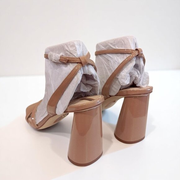 NIB Sam Edelman Kia Block Heel Sandal Rosa Blush Patent - Picture 9 of 11